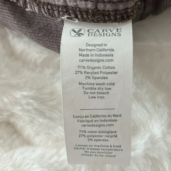 NWOT Carve Designs Oahu Corduroy Shorts Raisin Size 10 - Picture 7 of 8